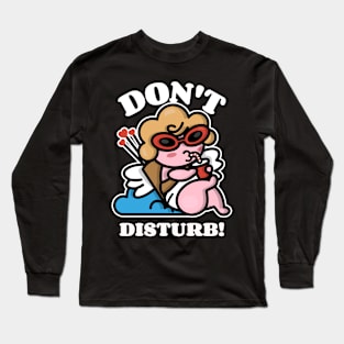 Don't Disturb Cupid Funny Valentines Day Anti Valentine Long Sleeve T-Shirt